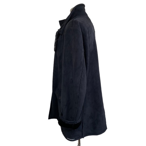 EMPORIO ARMANI Reversible Synthetic Shearling Coat size 50 - Picture 5 of 15